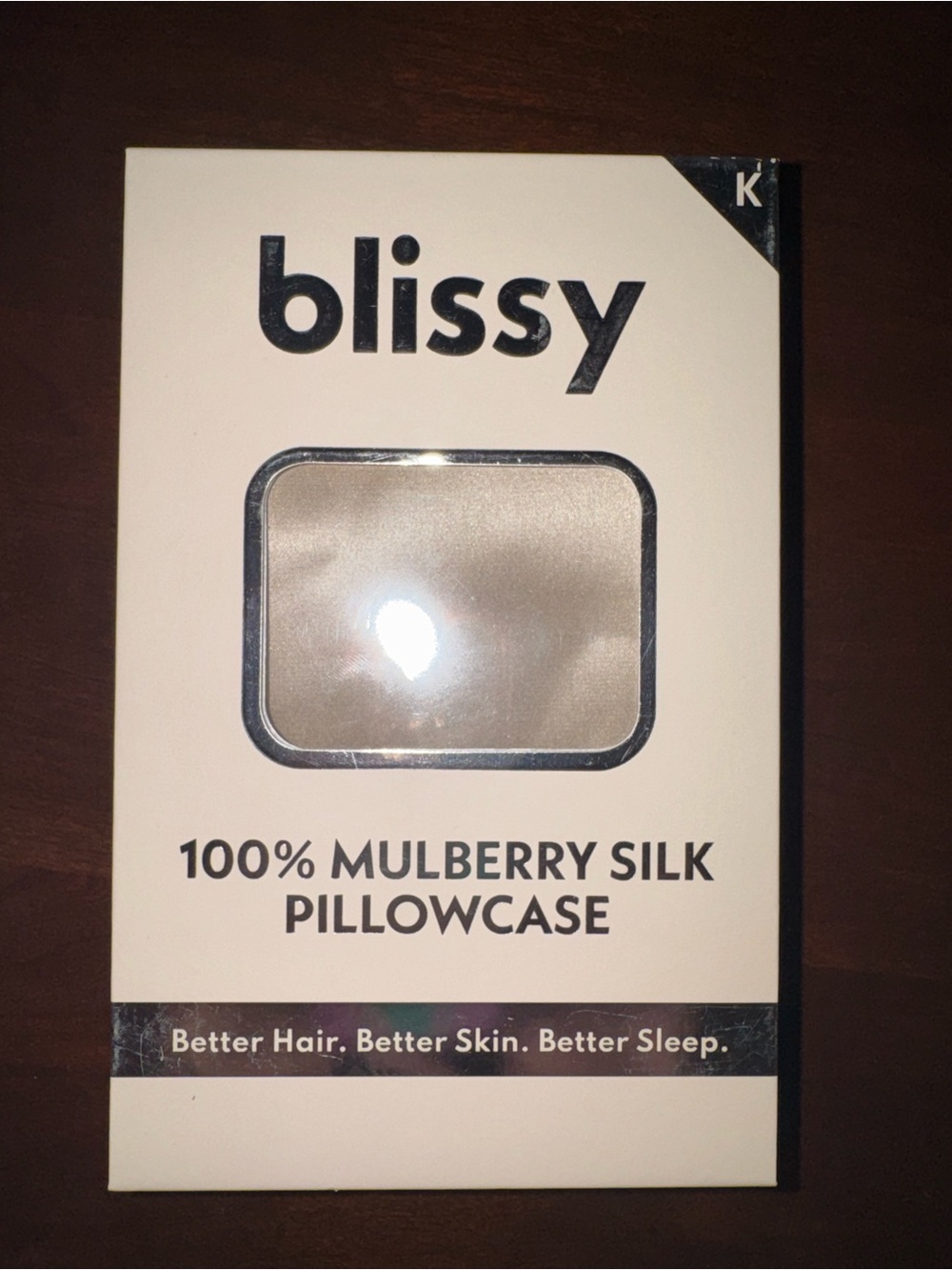 Blissy 100% Mulberry Silk Pillowcase - Natural Beige King Size
